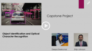 Thumbnail of a presenter slide: Capstone Project Object Identification and Optical Character Recognition (OCR)