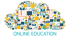 Education icons cloud