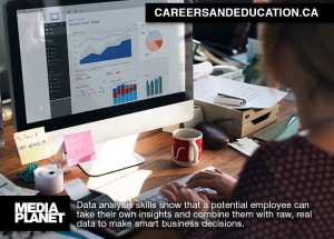 Business woman working in data analysis