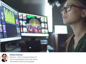 Young woman analyzing data